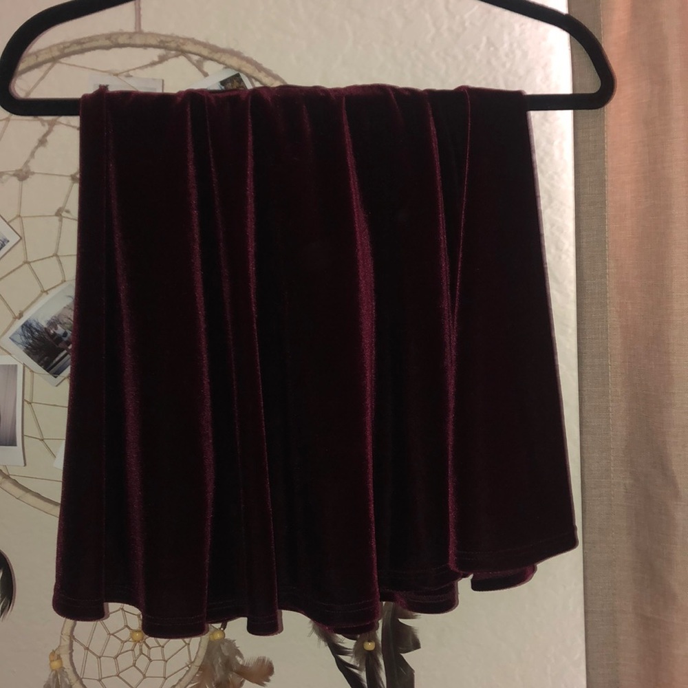 Red velvet skirt great condition